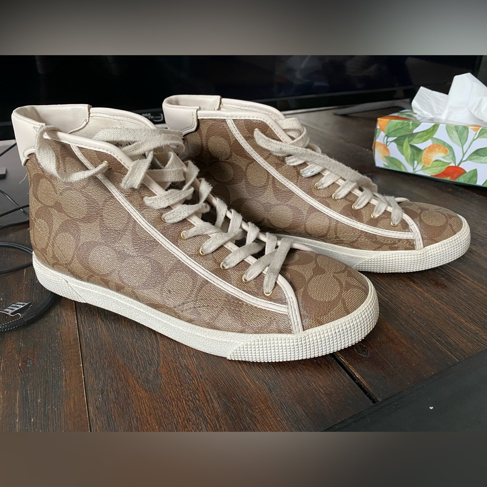 Coach Leather Hightop Runners Size 9.5 Womens